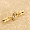 Antique Victorian 15ct Gold Sapphire & Pearl Double Bar Brooch – 1894-1895 - Fabric View