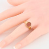 Vintage 9ct Gold Goldstone Signet Ring – 1970-1971 - Worn View