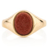 Vintage 9ct Gold Goldstone Signet Ring – 1970-1971 - Front View
