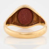 Vintage 9ct Gold Goldstone Signet Ring – 1970-1971 - Rear View