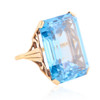 Vintage 9ct Gold Large Blue Paste Dress Ring – 1960-1961 - Main View