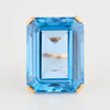 Vintage 9ct Gold Large Blue Paste Dress Ring – 1960-1961 - Front View