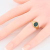 Vintage 9ct Gold Bloodstone Signet Ring - 1973-1974 - Worn View