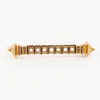 Antique 18ct Gold Pearl Tower Bar Brooch - Front View
