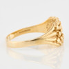 Second Hand 9ct Gold 3 Row Keeper Ring – Size Y ½ - 1989 - Side View