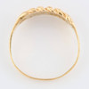Second Hand 9ct Gold 3 Row Keeper Ring – Size Y ½ - 1989 - Top View