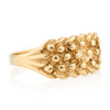 Second Hand 9ct Gold 3 Row Keeper Ring – Size Y ½ - 1989 - Angled View