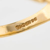 Second Hand 9ct Gold 3 Row Keeper Ring – Size Y ½ - 1989 - Hallmark Detail