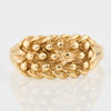 Second Hand 9ct Gold 3 Row Keeper Ring – Size Y ½ - 1989 - Front View