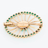 Vintage 14ct Gold Turquoise Brooch - Rear View