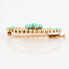 Vintage 14ct Gold Turquoise Brooch - Side View