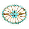 Vintage 14ct Gold Turquoise Brooch - Main View