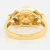 Second Hand 9ct Gold Pearl and Bow Diamond Ring - Rear View