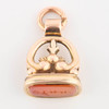Antique 9ct Gold Carnelian Fob, engraved “Ann” - Side View