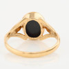 Second Hand Ladies 9ct Gold Onyx Signet Ring - 1981 - Rear View