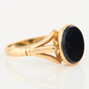 Second Hand Ladies 9ct Gold Onyx Signet Ring - 1981 - Angled View