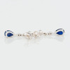 9ct White Gold Sapphire & Diamond Drop Earrings - Side View