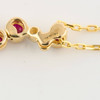 9ct Gold Ruby & Diamond Cascade Pendant Necklace - Hallmark Detail