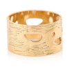 Vintage 9ct Gold Wide Barked Cut-Out Band 1968-1969 - Main View