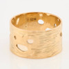 Vintage 9ct Gold Wide Barked Cut-Out Band 1968-1969