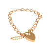 Second Hand 9ct Rose Gold Charm Bracelet & Heart Padlock