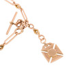 Antique 9ct Rose Gold Fancy Watch Chain with T-Bar and Cross Pattée Fob - Main View