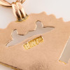 Antique 9ct Rose Gold Fancy Watch Chain with T-Bar and Cross Pattée Fob - Makers Mark Detail