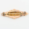 Antique 9ct Gold Ruby & Diamond Plaque Brooch - Rear View