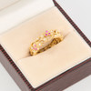18ct Gold Ruby and Diamond Spring Blossom Band by Ungar & Ungar - In Box