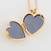 Second Hand 9ct Gold Diamond Heart Locket Necklace - Open View