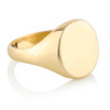 Second Hand 9ct Gold Oval Signet Ring – size J - Main View