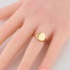 Second Hand 9ct Gold Oval Signet Ring – size J - Worn View