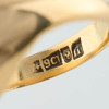 Second Hand 9ct Gold Oval Signet Ring – size J - Hallmark Detail