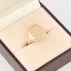 Second Hand 9ct Gold Oval Signet Ring – size J - In Box