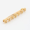 Second Hand 14ct Gold Daisy Bar Brooch - Angled View