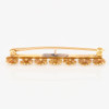 Second Hand 14ct Gold Daisy Bar Brooch - Rear View