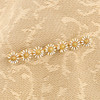 Second Hand 14ct Gold Daisy Bar Brooch - On Fabric