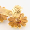 Second Hand 14ct Gold Daisy Bar Brooch - Gold Stamp