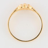 Second Hand 14ct Gold Cubic Zirconia Belcher Gypsy Ring - Top View