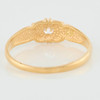 Second Hand 14ct Gold Cubic Zirconia Belcher Gypsy Ring - Rear View