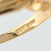 Second Hand 14ct Gold Cubic Zirconia Belcher Gypsy Ring - Hallmark Detail