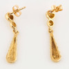 Second Hand 9ct Gold Spiral Drop Earrings - Rear View