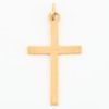 Second Hand 9ct Gold Textured Cross Pendant - Rear View