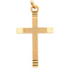 Second Hand 9ct Gold Textured Cross Pendant - Main View