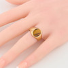 Second Hand 9ct Gold Tigers Eye Signet Ring - Worn View