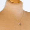 9ct Gold Multi-Stone Tree of Life Pendant Necklace - Worn View