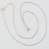 9ct White Gold Aquamarine and Diamond Cluster Pendant Necklace - All Item