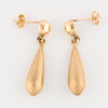 Second Hand 9ct Gold Textured Bomb Drop Earrings - Top View