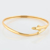 Second Hand 9ct Gold Dolphin Bangle - Angled View