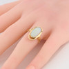 Second Hand 14ct Gold Oval Opal Ring - Worn View